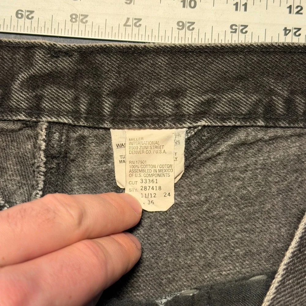 Vintage Rockies Jeans Womens 6 29 x 30 Black Wash Denim Straight Leg‎ High Rise
